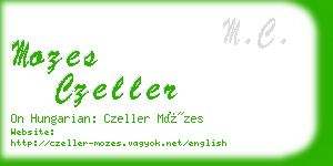 mozes czeller business card